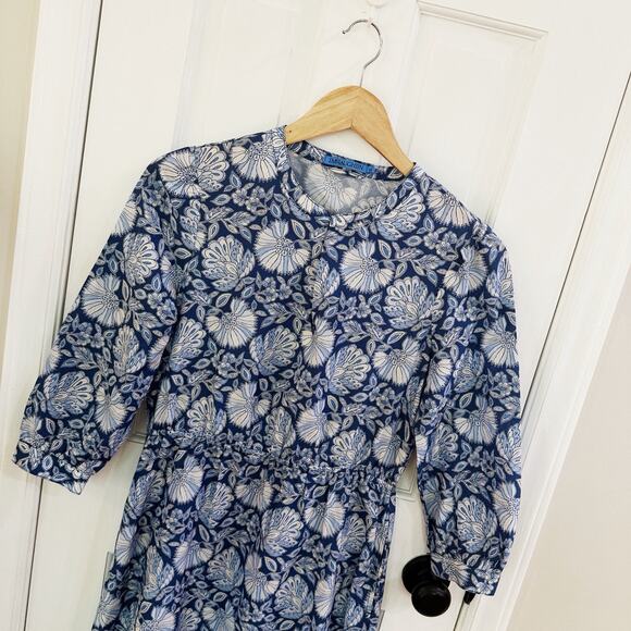 Women’s J. McLaughlin Deco Shell Geo Kailyn Dress In Blue XS - Picture 2 of 7